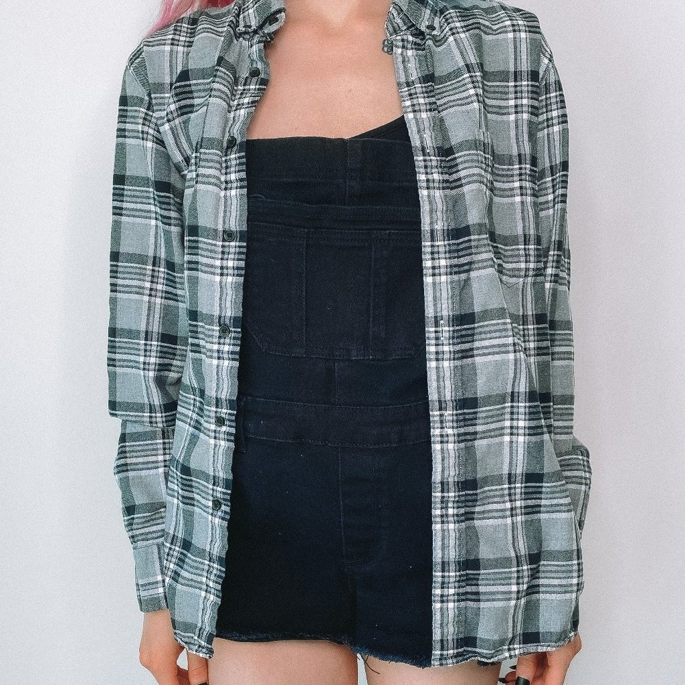 Grey and White Flannel